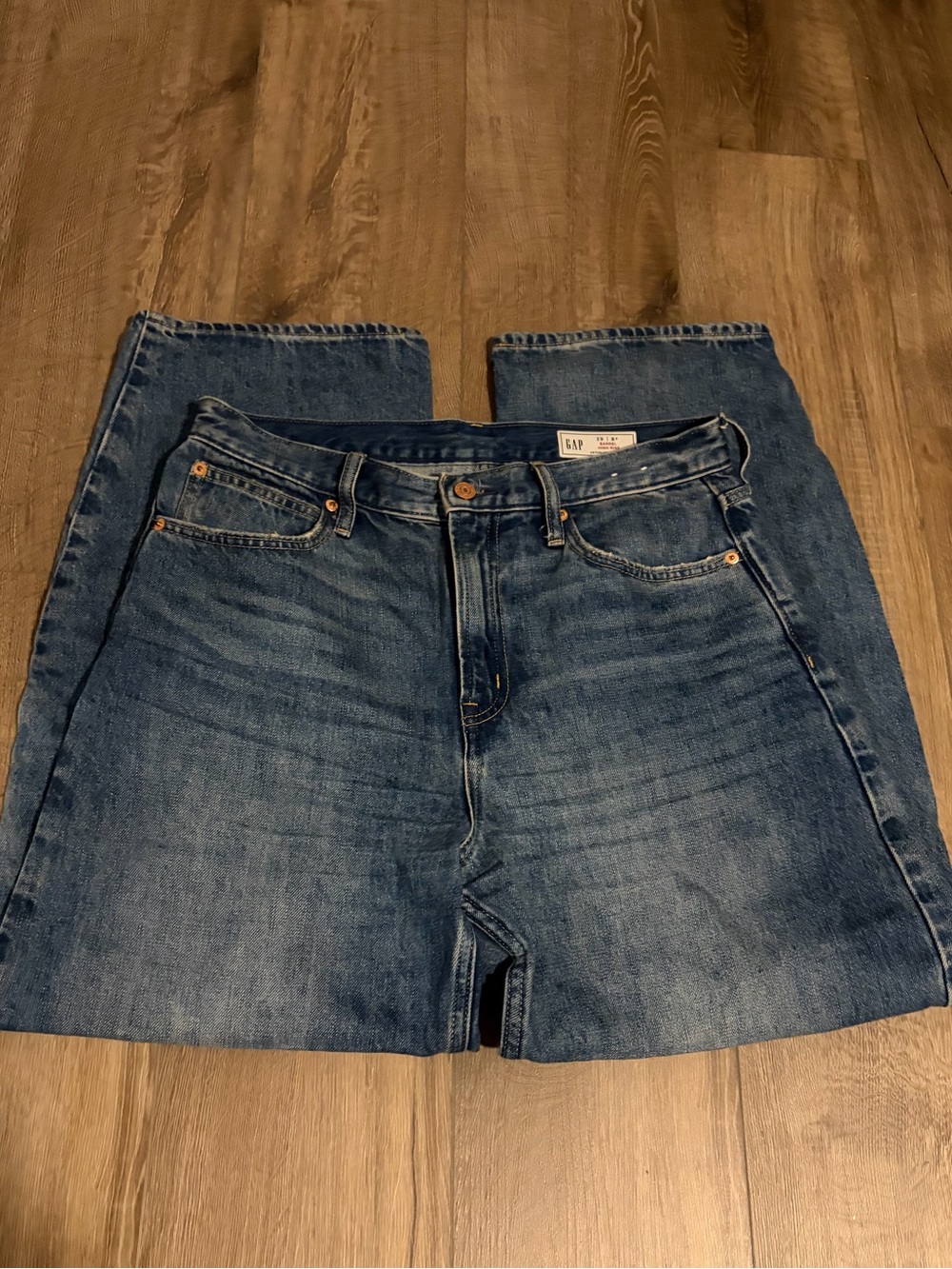 Gap High Rise Barrel Jeans, Size 29 short - Picture 4 of 9